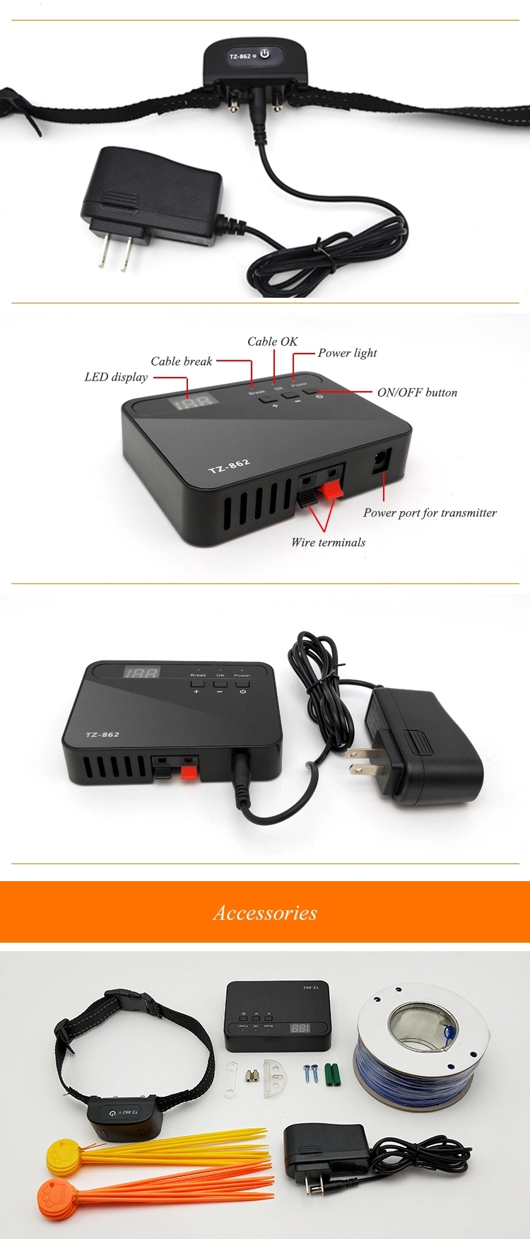 2021 Dog Agility Equipment Dog Fence System For Pet Training With Warning Sound Static Shock