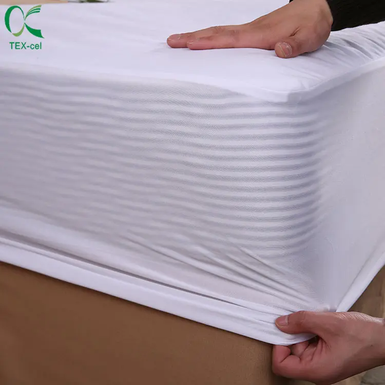 Waterproof and breathable Bamboo terry mattress protector fitted sheet