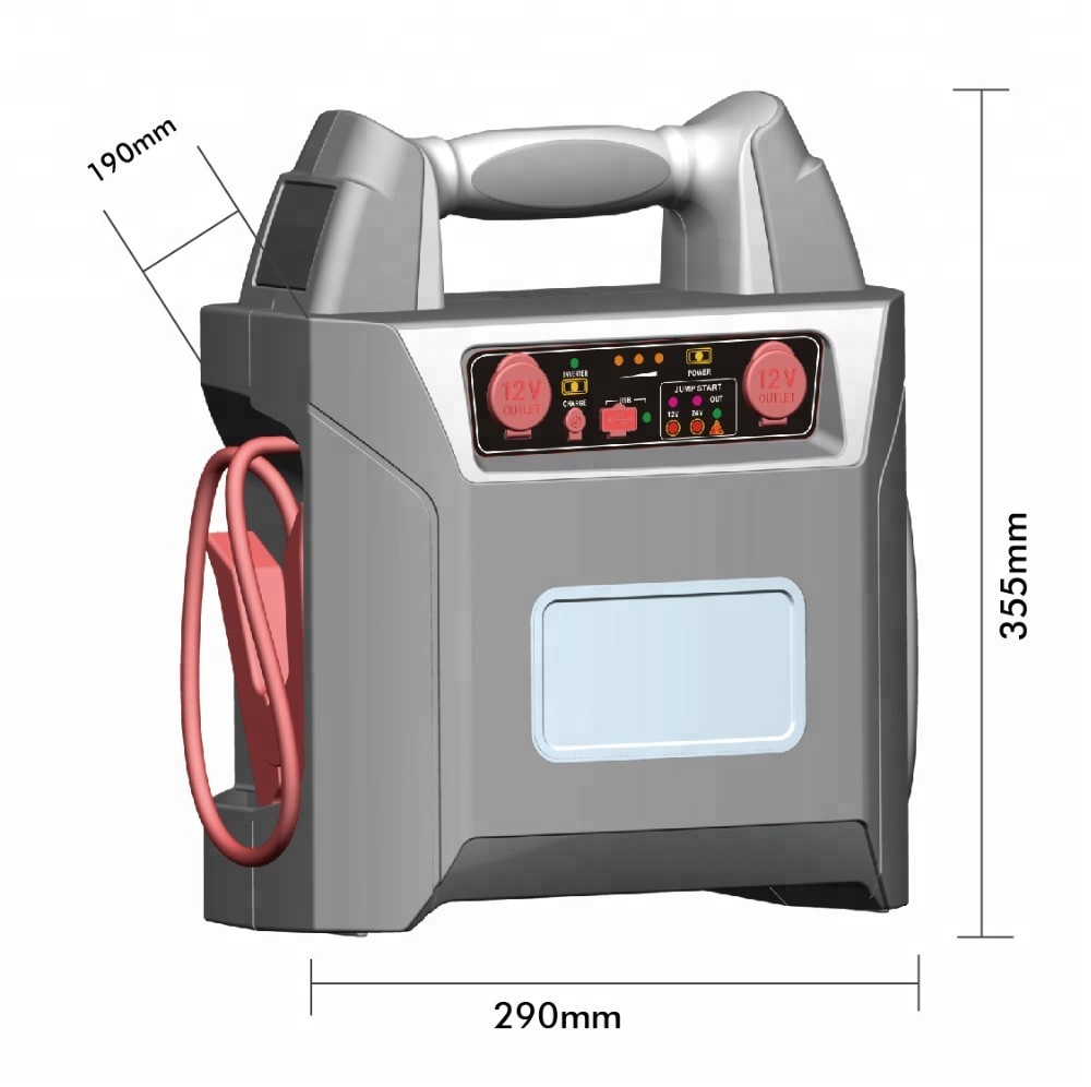 Новые 12 В в В 24 автомобиль прыжок стартер герметичный грузовик кислотная свинца станция батарейного питания мощность Инвертор