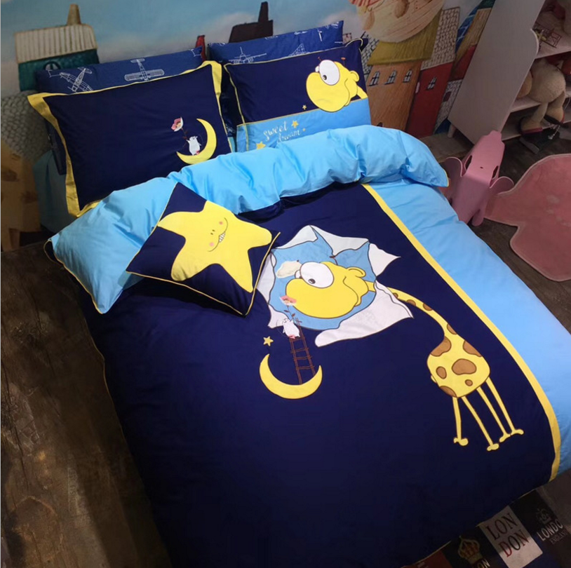 Cute Bear Cartoon Twin Bedding Duvet Cover Sets,  Cotton 100 Percent for baby Toddler Teen Pink quadrille plaid designs