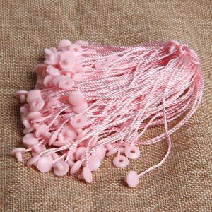 pink plastic seal lock shiny string hang tag seal lock clothing snap fasteners