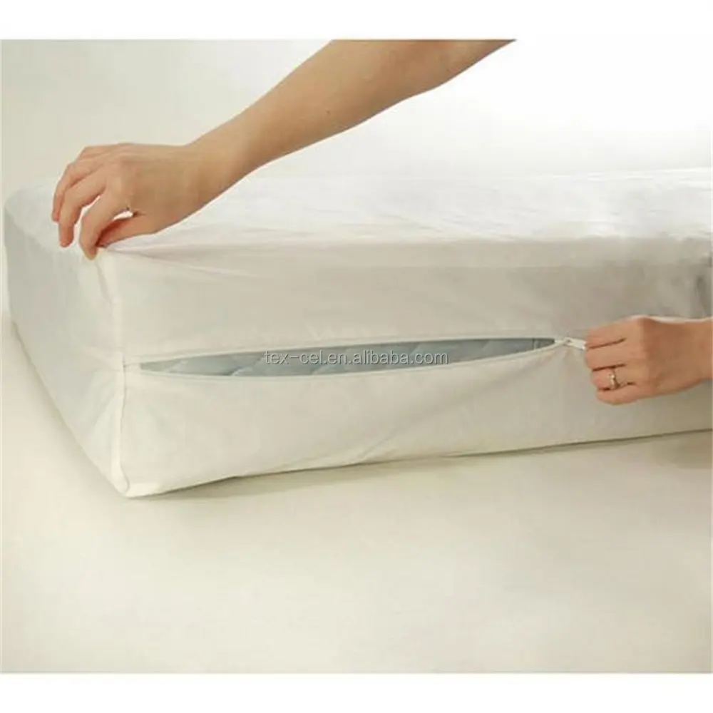 Hot Sale Hypoallergenic Waterproof Bed Bug Proof Mattress Protector with Zipper Vinyl Free