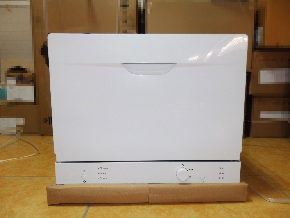 6 places setting stainless steel automatic counter top dishwasher