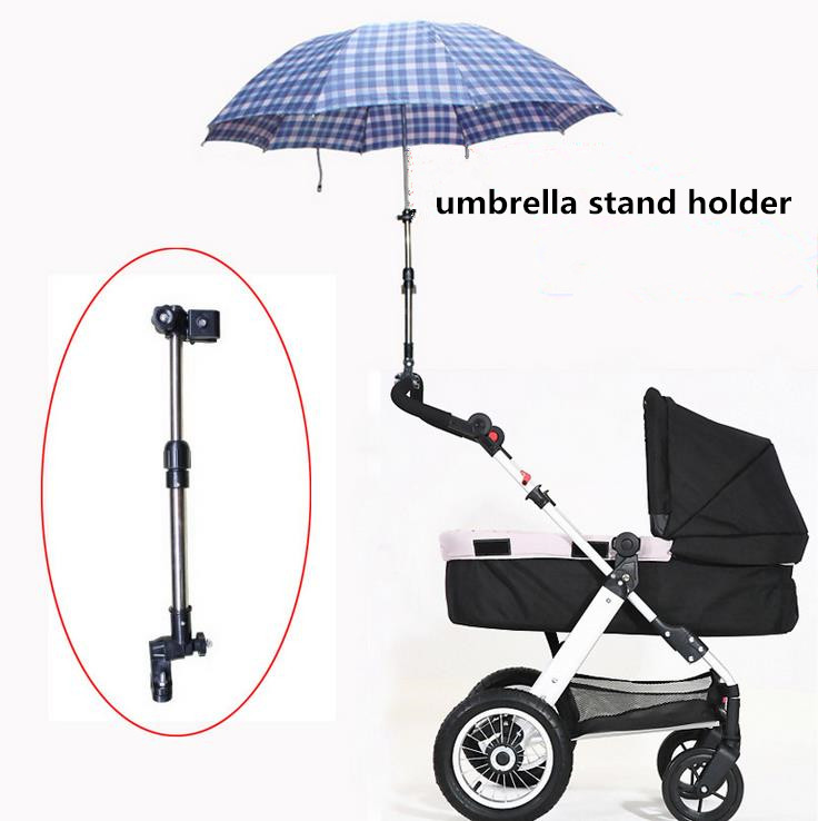 Baby Stroller Pram Wheelchair Bicycle Adjustable Angle Swivel Umbrella Bar Connector Holder Clip Clamp