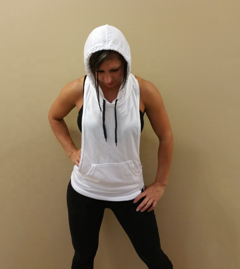 sleeveless hoodie gym womens