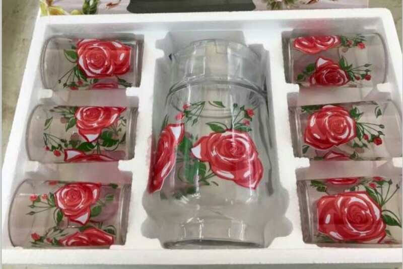 Low Price 7pcs drinking water glass set glass set drinking