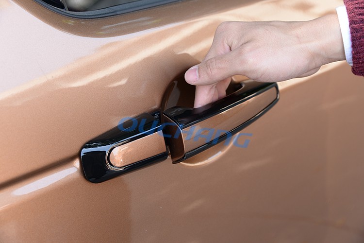 8 件 abs 镀铬外部汽车门把手封面装饰路虎揽胜 evoque 黑色波兰哑光