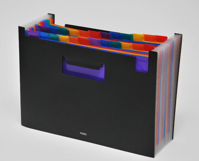 24 кармана расширяя папку файла с красочными листами для рынка Amazon