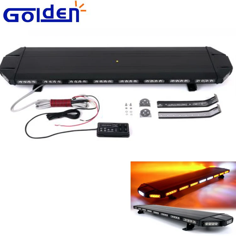 Черная аварийная светодиодная Стробоскопическая световая балка 48 дюймов 88 Вт с изменением цвета на крыше для буксирного грузовика