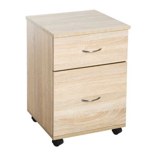 2019 Top Sales 2-Drawer Cabinet Wheels-Oak Colour