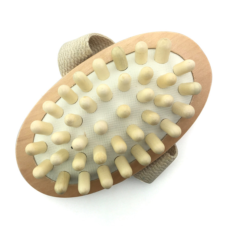 Natural Material Shower Brush Small Wooden Bath Brush Massage Bath Brush