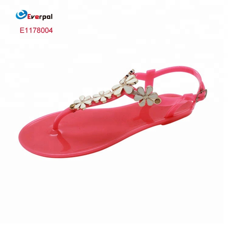 red jelly sandals womens