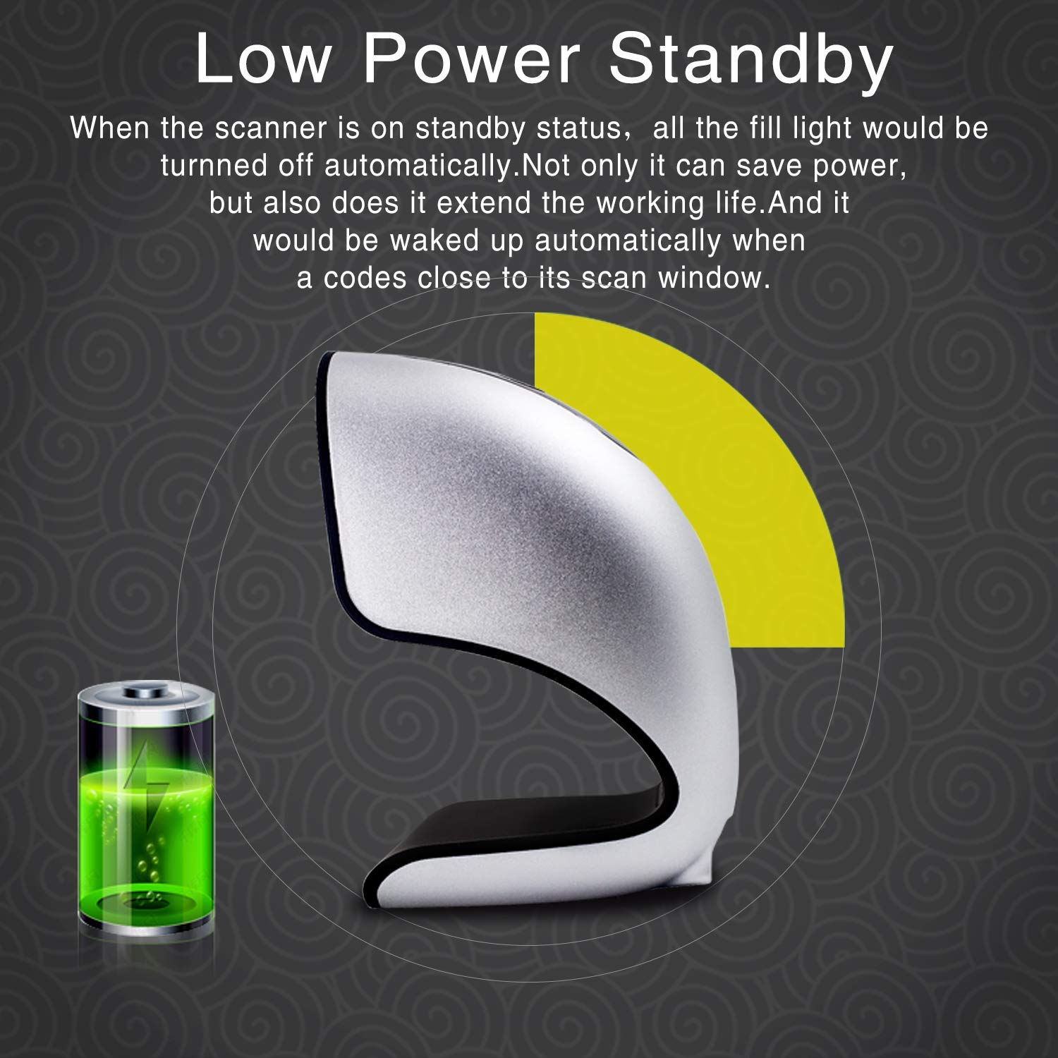 360 degree Omni directional barcode scanner screen qr code reader wired desktop scanner with USB port Symcode MJ-9208