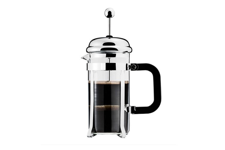 French Press Coffee Maker / Glass Carafe and Sturdy Metal Frame: 34 oz (8 cup) capacity; smooth plunger