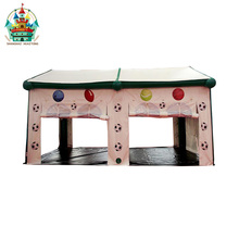 2019 Football theme large outdoor inflatable roof top tent large house tent with windows and curtains in hot sale