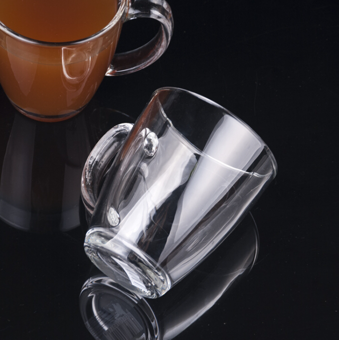 Wholesale promotion coffee cup glass coffee mug glass tea cup with handle