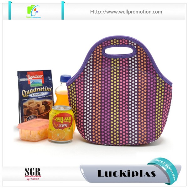Bolsa de almuerzo grande de neopreno, bolsa de almuerzo de entrega de alimentos de tela de neopreno, bolsa de almuerzo elegante