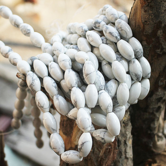 2022批发白色绿松石珠高丽石宽松珠宝宝石批发