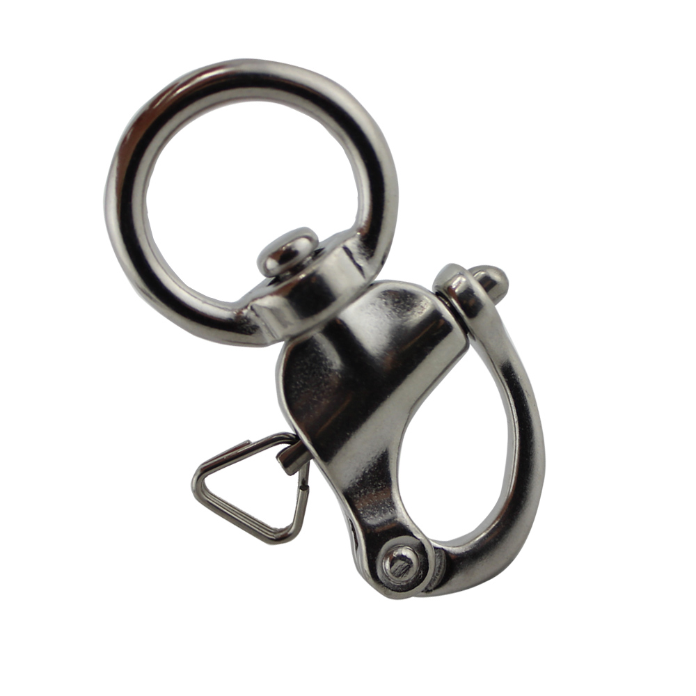 Stainless steel marine grade 316 A4 carbine hooks carabiners 5x50mm pack of 4
