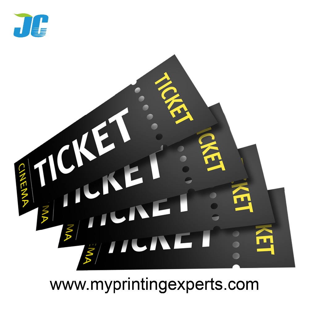 Printing anti-counterfeit event ticket with barcode
