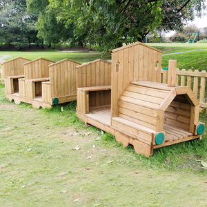 outdoor wooden train