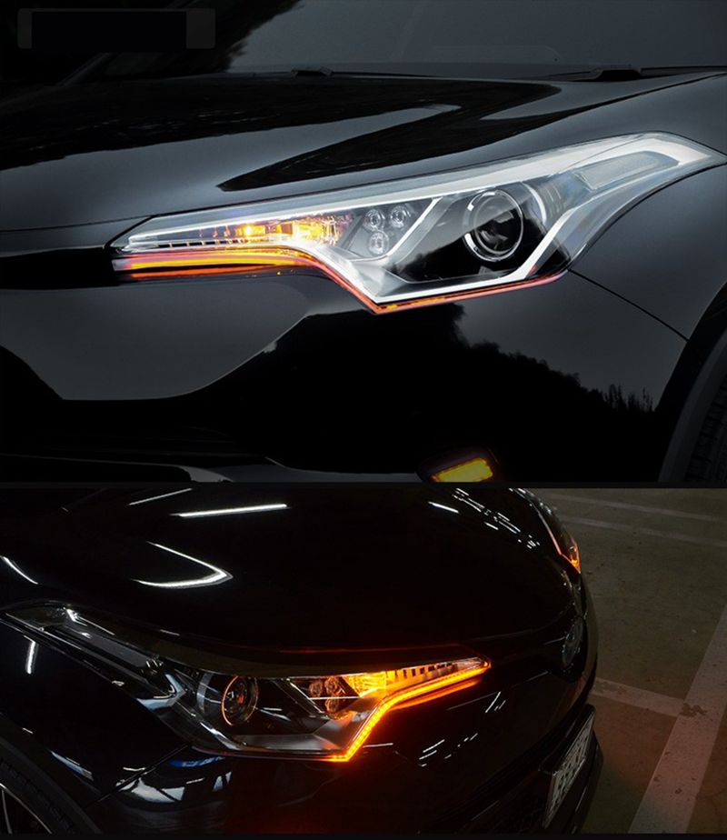 带动态转向灯的新型 led drl 头灯
