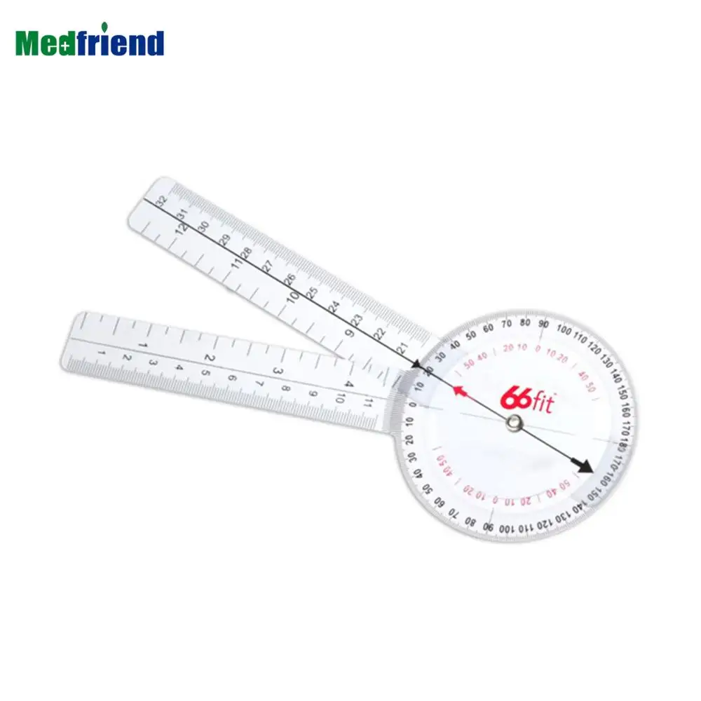 Медицинский Прозрачный Гониометр, 8 дюймов, 360 градусов, транспортир, стиль-испытание диапазона движений-физическая профессиональная терапия