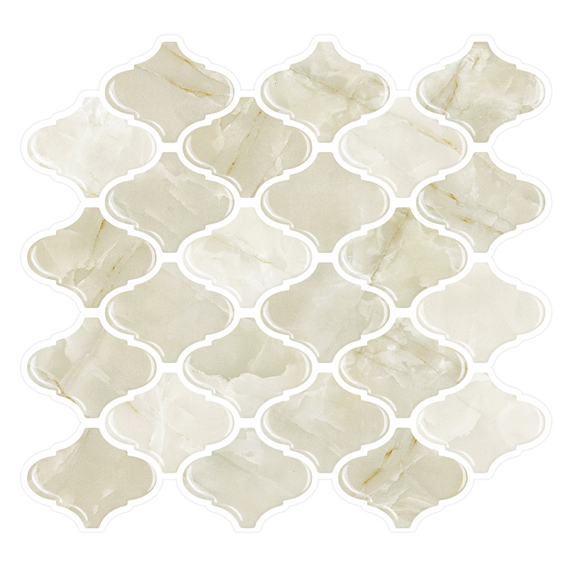 10" x 10" Peel and Stick Mosaic Tile in light yellow