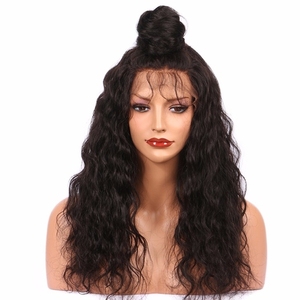 Free lace wig samples natural wave brazilian human hair wig brown full lace wig freestyle part with baby hair for black women