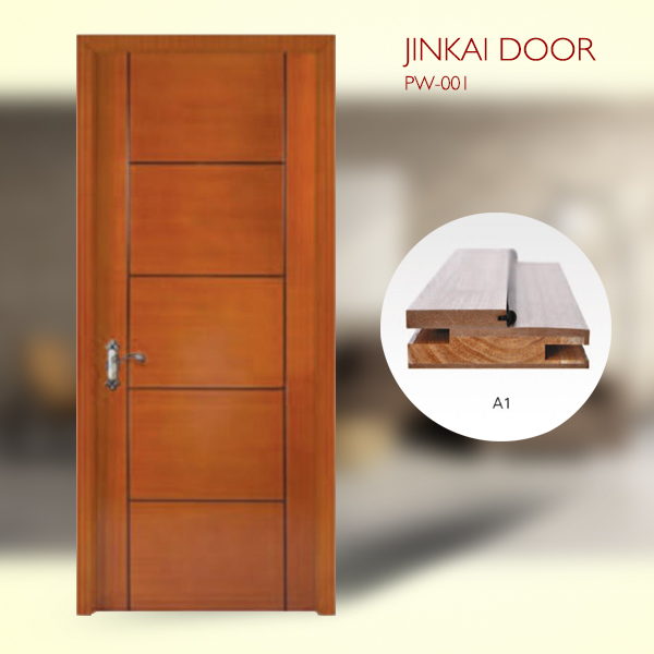 Popular Kent style interior project veneer laminated China solid Teak wood Door