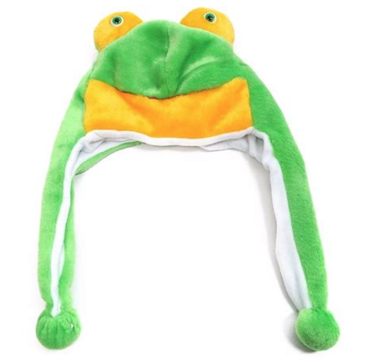 Soft Warm Winter Animal Hat With Attached Scarf and Mittens Frog