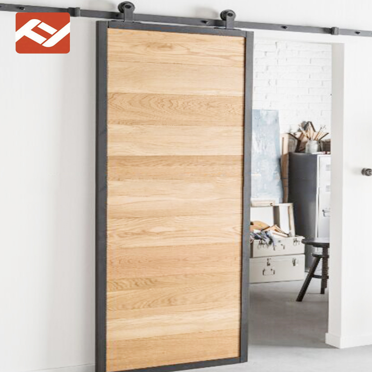 Modern Wood Barn Door with Sliding Door Hardware Kit