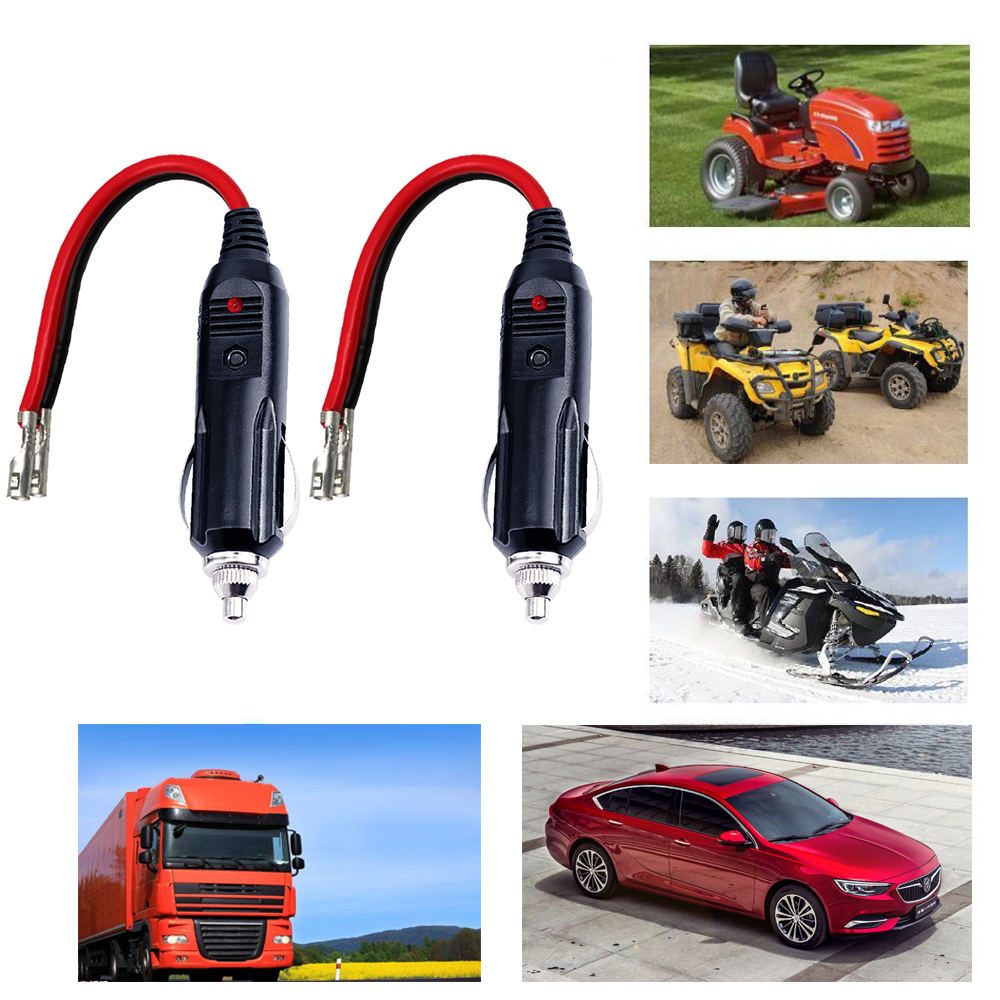 2 Spine Accendisigari Maschio 12V/24V Con Cavi E LED – Ricambio Universale Per Auto, Moto E Camper - 2
