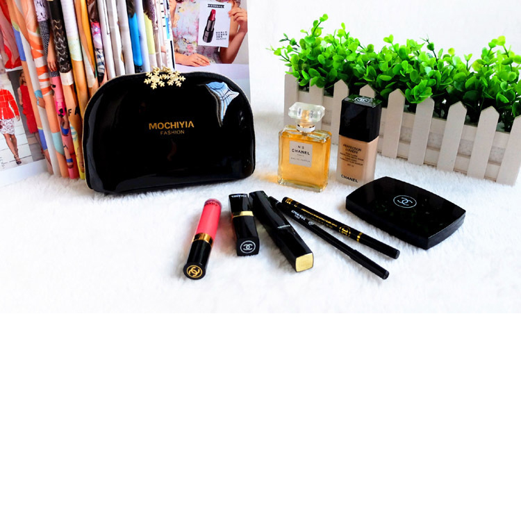 Оптовая Продажа модная лакированная PU женская сумка на заказ красивая косметичка для путешествий