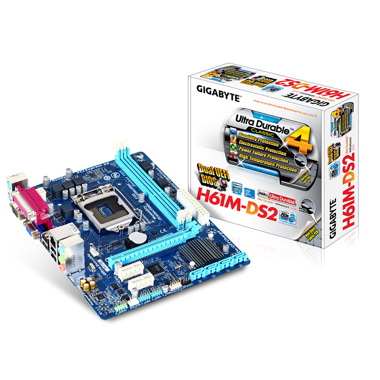 GIGABYTE Intel H61M-DS2 中古マザーボード Intel LGA1155 ソケット