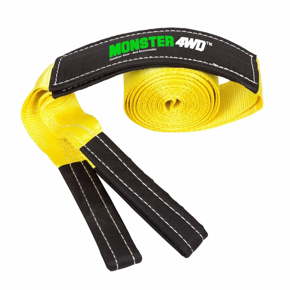 8T 6 Meter 4x4 Heavy Duty Recovery Winch Tow Snatch Strap Rope Towing Offroad