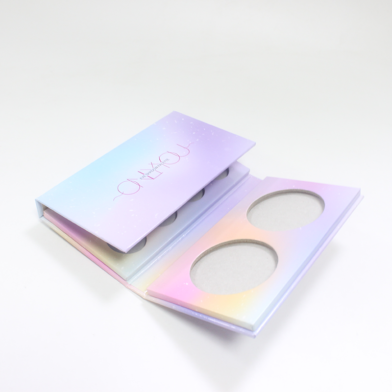 Private label multifunction paper cardboard empty eyeshadow /cheek tint co<i></i>ntainers eyeshadow blush palette packaging