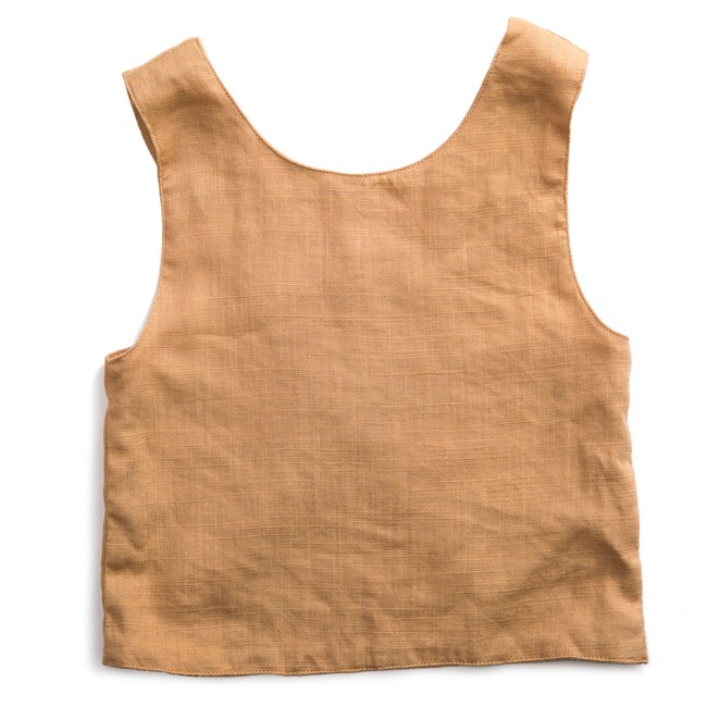 Детский топ из льняной ткани, детская одежда, необычный топ для девочек, одежда без рукавов