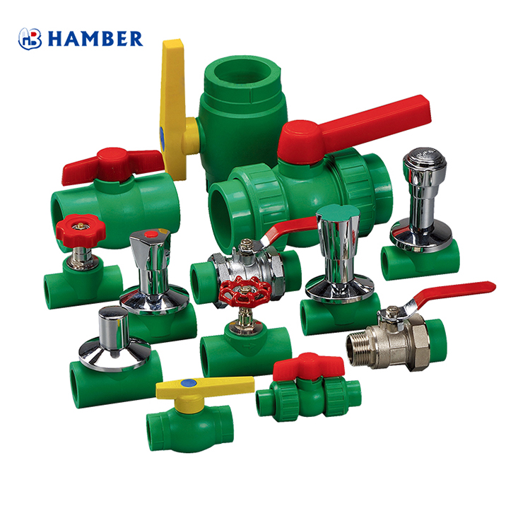 Hamber 1/2 ,3/4 на руку, ширина 1 дюйм, Дешевые Пластиковые ppr шаровой кран из латуни для горячей и холодной воды ppr запорный ворота клапан из ПВХ клапан для завода