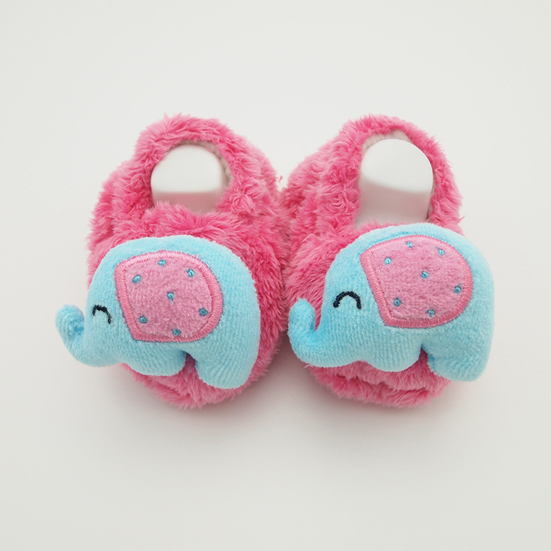 Плюшевые детские носки, зимняя обувь для новорожденных