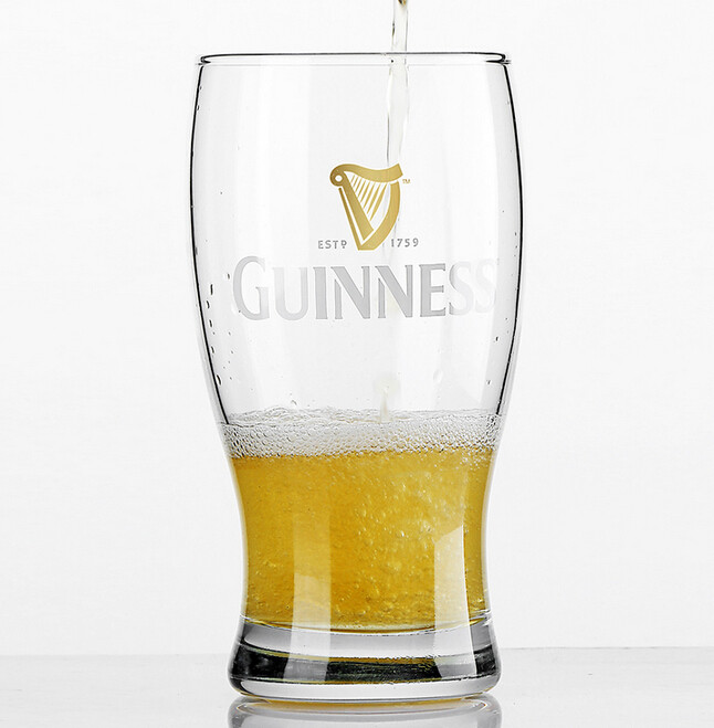 Wholesale Mold open customized glass ware for Guinness beer cup