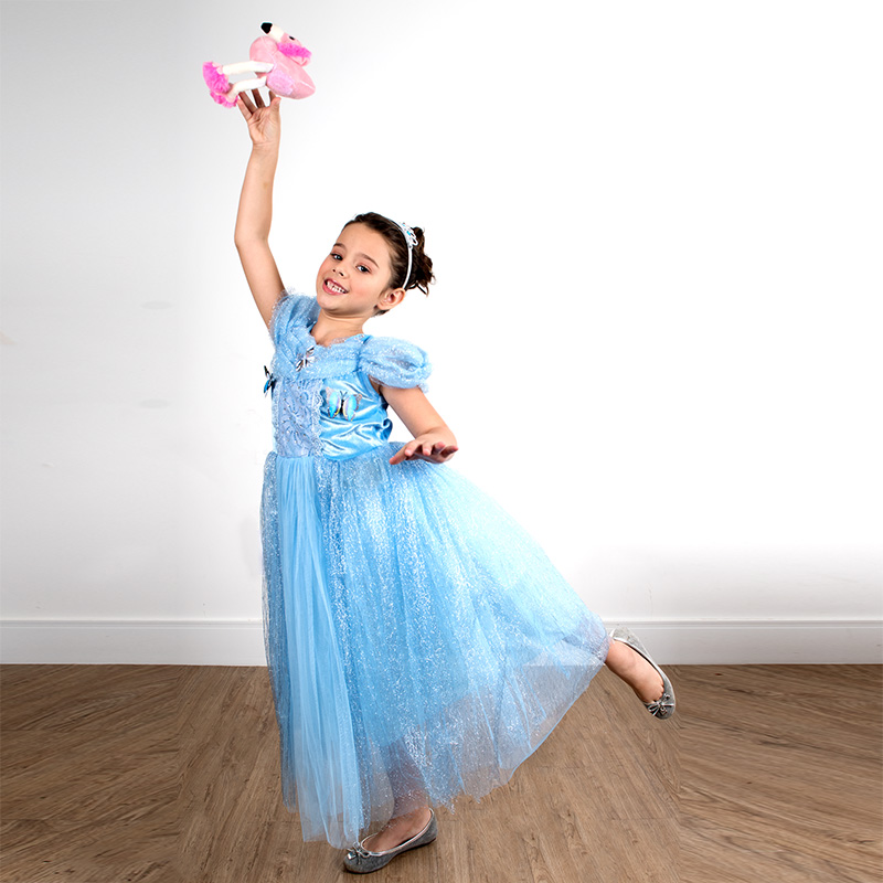 New Children's Carnival Party Costume pink  Costumes Butterfly Puff Sleeve Dress