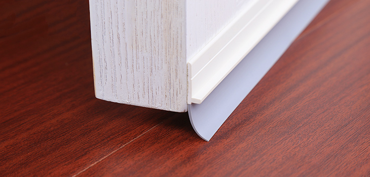 Soft and hard composite design rubber weather stripping pvc door bottom seal