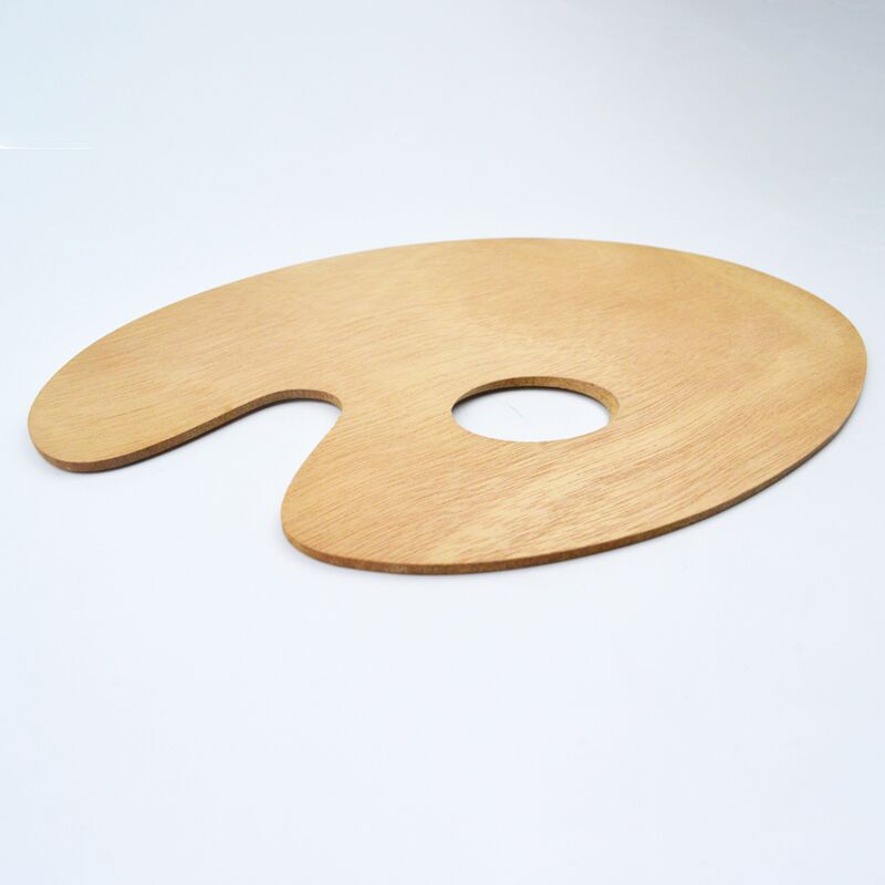 OEM 3mm thickness plywood kidney shape artist painting wooden palette