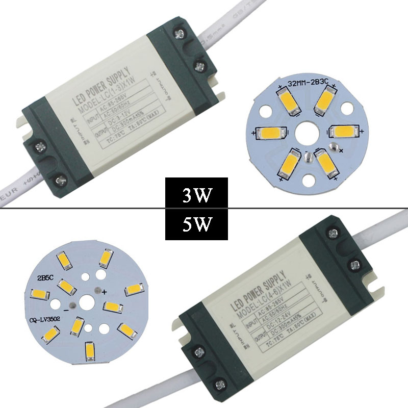 SMD5730 Chip a diodi emettitori di luce + alimentatore LED con guscio in plastica per plafoniera a LED