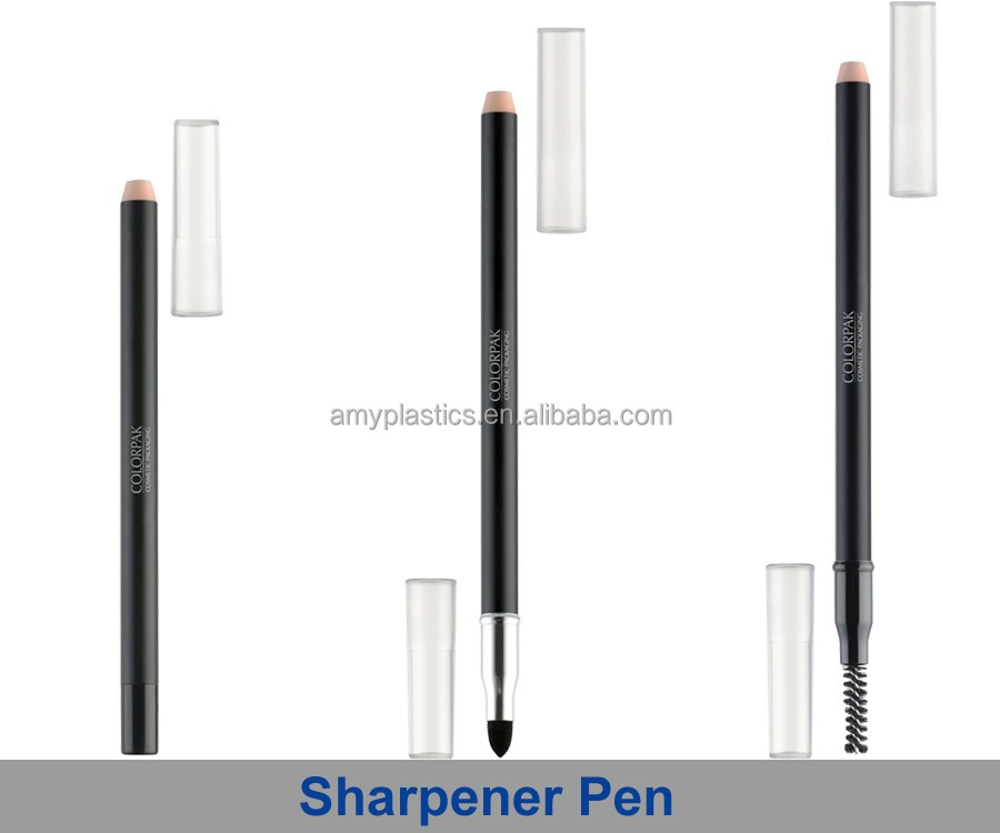 Makeup Eyebrow Cosmetic Packaging Sharpener Pen With Brush