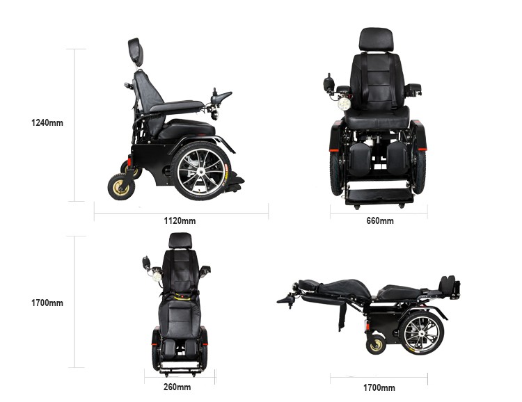 Luxury comfortable assist walking standing electric wheelchair for rehabilitation training people