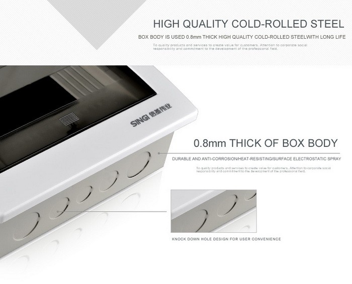 Mcb Distribution Box Equipment Electrical Power Distribution Panel Box Flush Mounted Non-transparent Low Voltage IP 30 GNB 1009