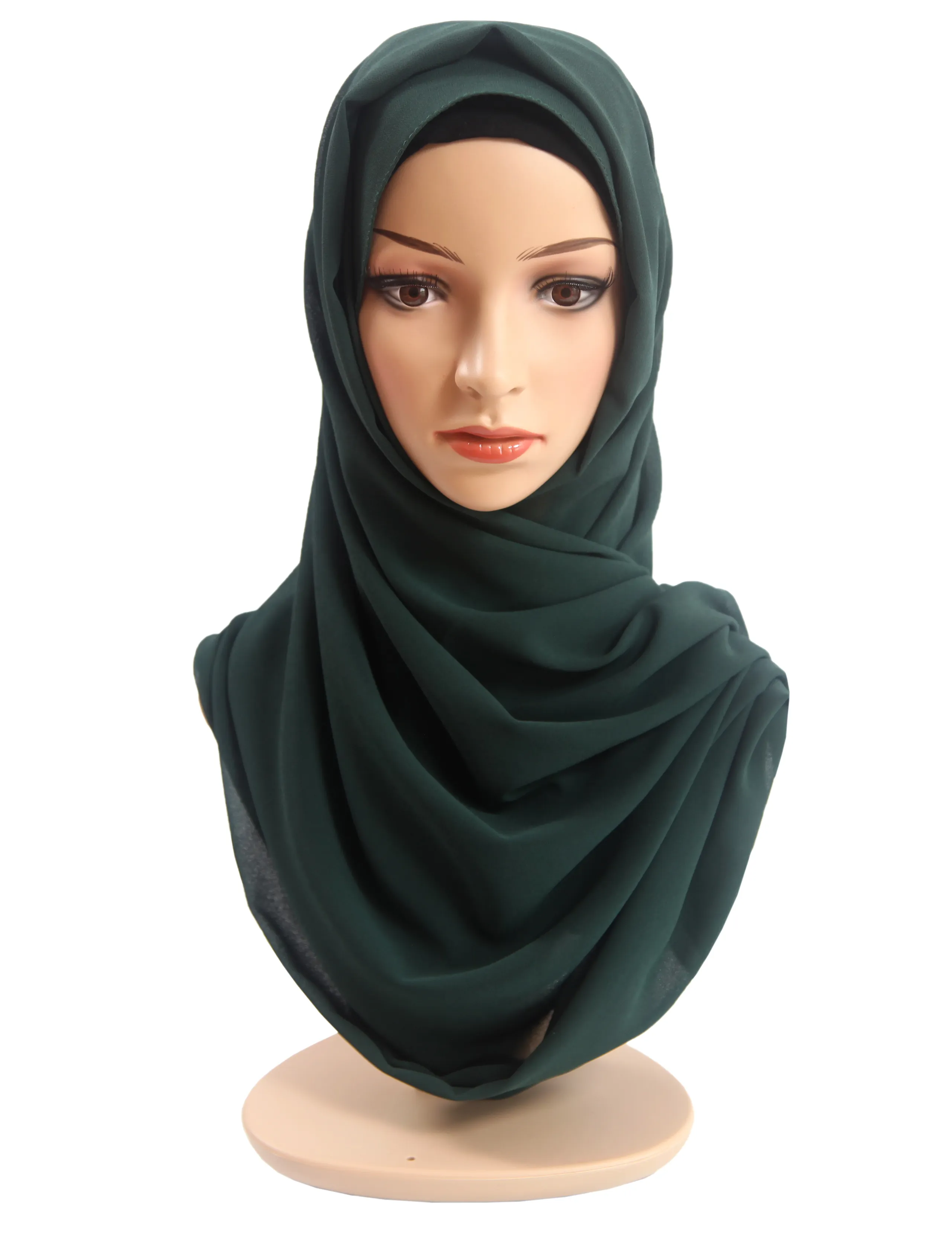 Summer Floral Hijab Two Tone Maxi Flowers Crimp Printed Scarf Abaya Wrap Ladies