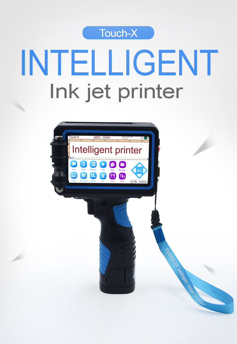 TIJ Portable Handheld Inkjet Printer Barcode QR Glass Bottle Expiry Batch Date Code Printing Machine